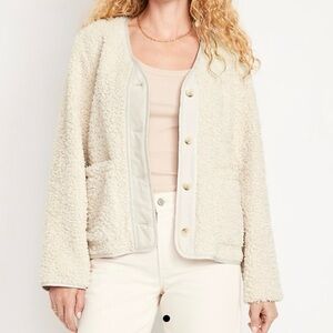 Old Navy Cozy Cream Sherpa Jacket